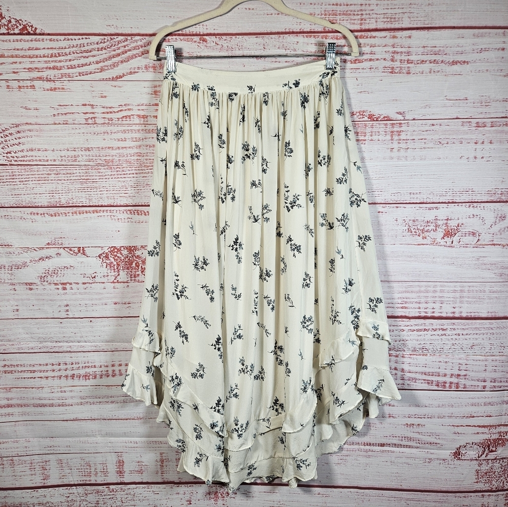 Zimmermann Ditsy Floral Ruffle Midi Skirt